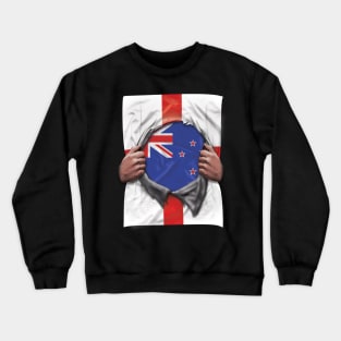 New Zealand Flag English Flag Ripped - Gift for New Zealander From New Zealand Crewneck Sweatshirt